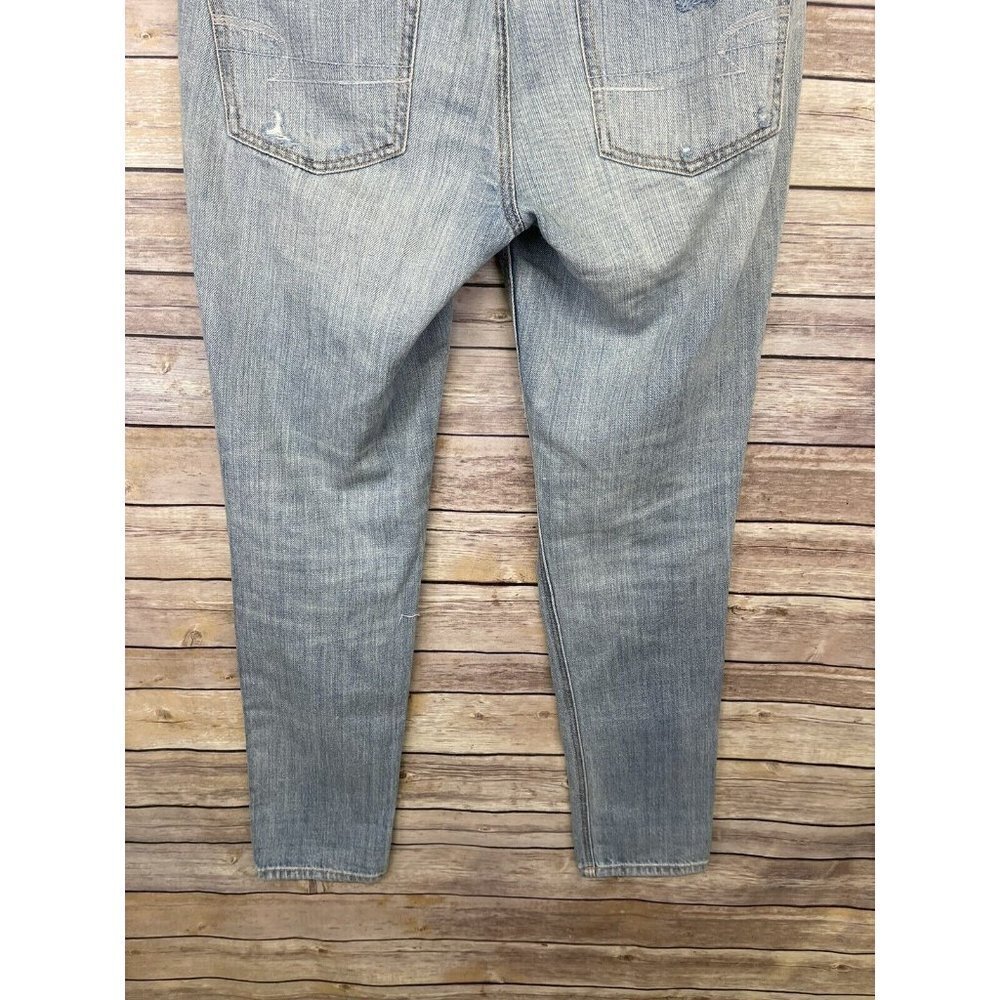 American Eagle Womens 0 Tomgirl Jeans Destroyed Boho Button Fly Denim Holes - Picture 8 of 11